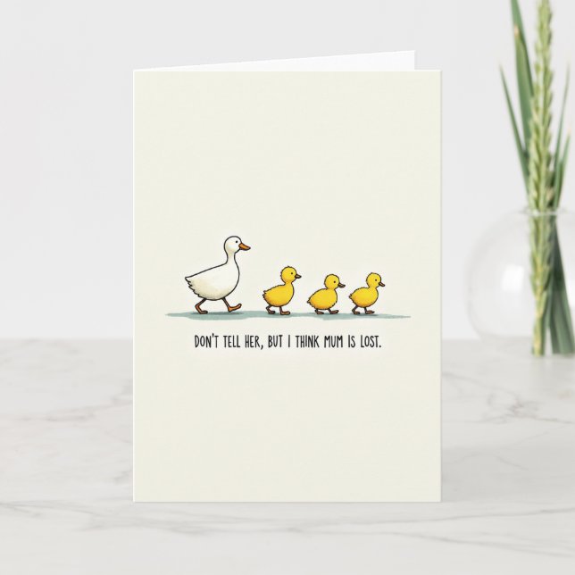 Lost Mum Waterfowl Hatchlings Card (Front)
