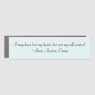 Lost My Heart Austen Emma Quote Car Magnet