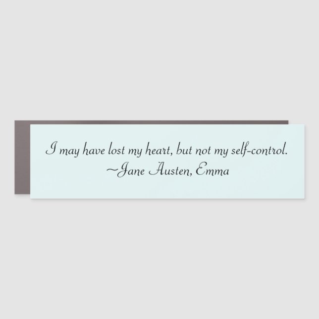 Lost My Heart Austen Emma Quote Car Magnet (Front)