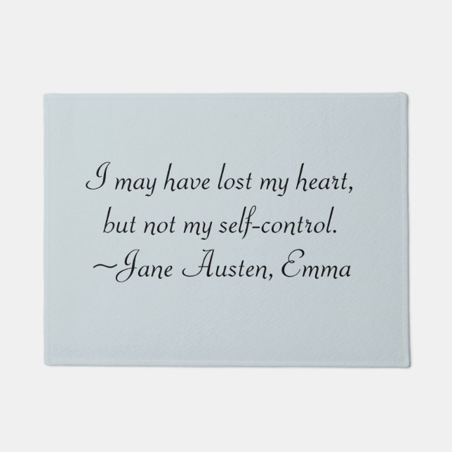 Lost My Heart Austen Emma Quote Doormat (Front)