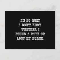 Lost My Horse Postcard