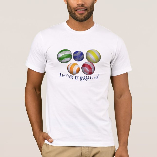 Lost my marbles male humorous T-shirt all-sizes (Front)