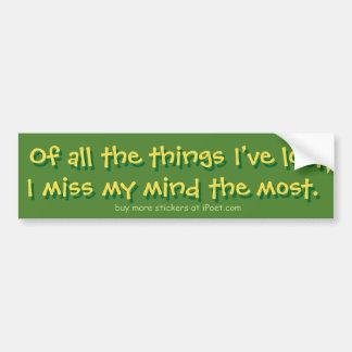 Lost my Mind - Bumper Sticker