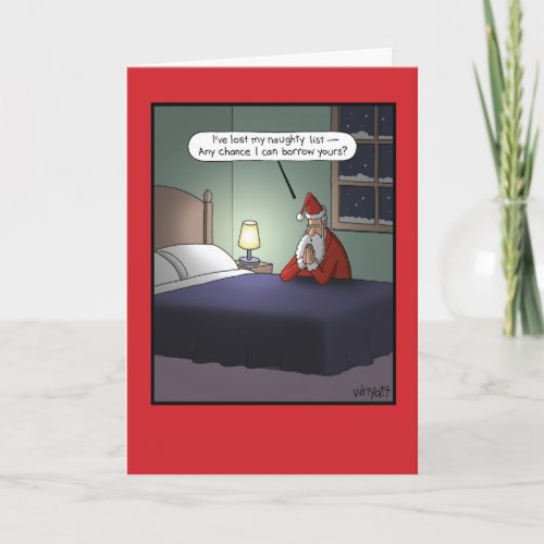 Lost Naughty List Christmas Humor Card