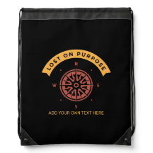 Lost On Purpose Compass Travel Hiking Add Text