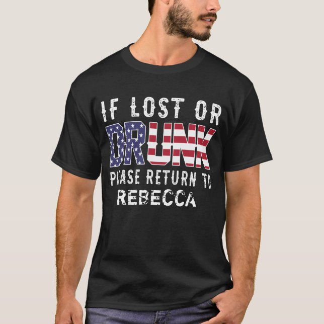Lost or Drunk Personalized T-Shirt (Front)