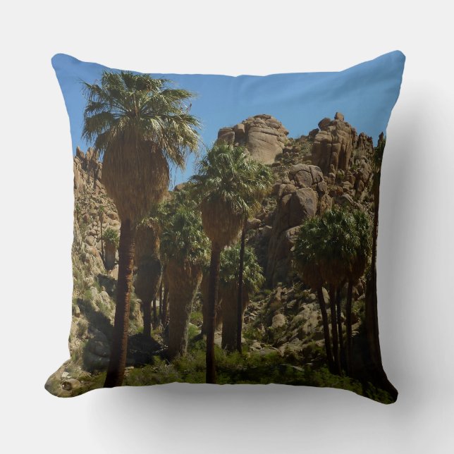 Lost Palms Oasis I at Joshua Tree National Park Throw Pillow (Front)