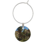 Lost Palms Oasis I at Joshua Tree National Park Wine Glass Charm