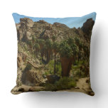 Lost Palms Oasis II at Joshua Tree National Park Throw Pillow