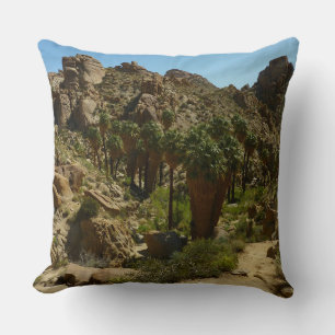 Lost Palms Oasis II at Joshua Tree National Park Throw Pillow