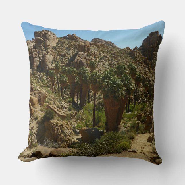 Lost Palms Oasis II at Joshua Tree National Park Throw Pillow (Front)