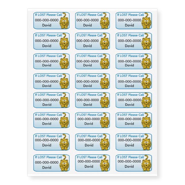 Lost Person Cute Leopard Temporary Tattoos (Front)