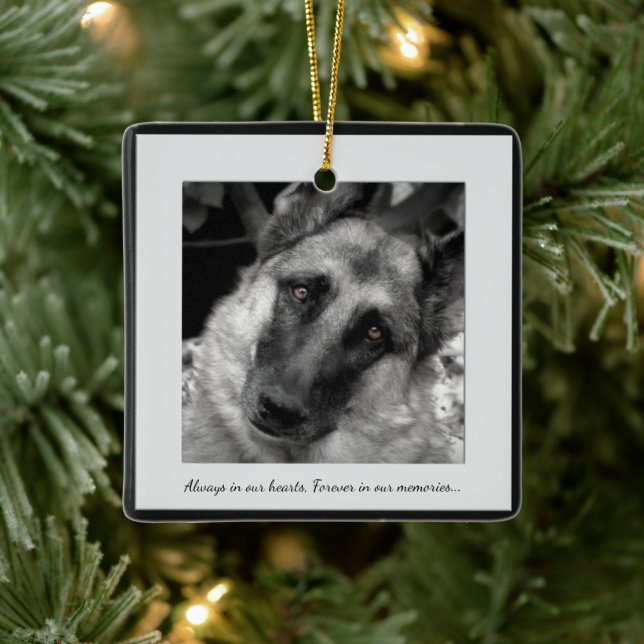 Lost Pet Ornament Personalized with Your Photos (Tree)