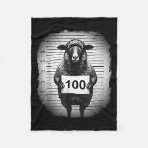 Lost Sheep And Found Wanted Mugshot Christian Men Fleece Blanket