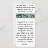 Lost Sheep Catholic Paryer Rack Card (Front)