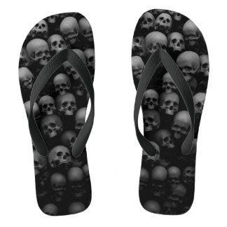 lost skulls flip flops