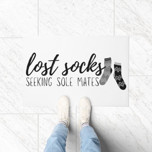 Lost Socks Rustic Farmhouse Funny Laundry Doormat