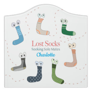 Lost Socks Seeking Sole Mates Door Sign