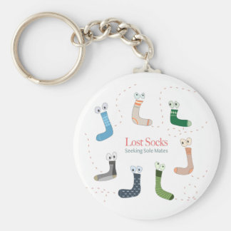 Lost Socks Seeking Sole Mates Keychain