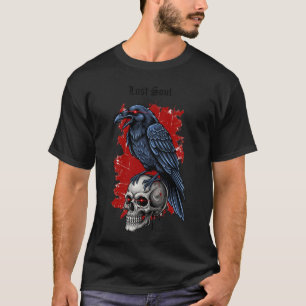 Lost Soul Skull and Raven Gothic Artwork Dark Fa T-Shirt