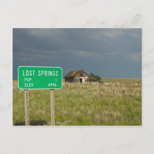 Lost Springs Wyoming Postcard (Front)