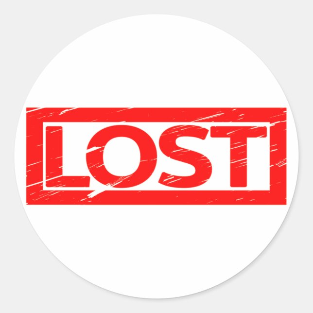 Lost Stamp Classic Round Sticker (Front)