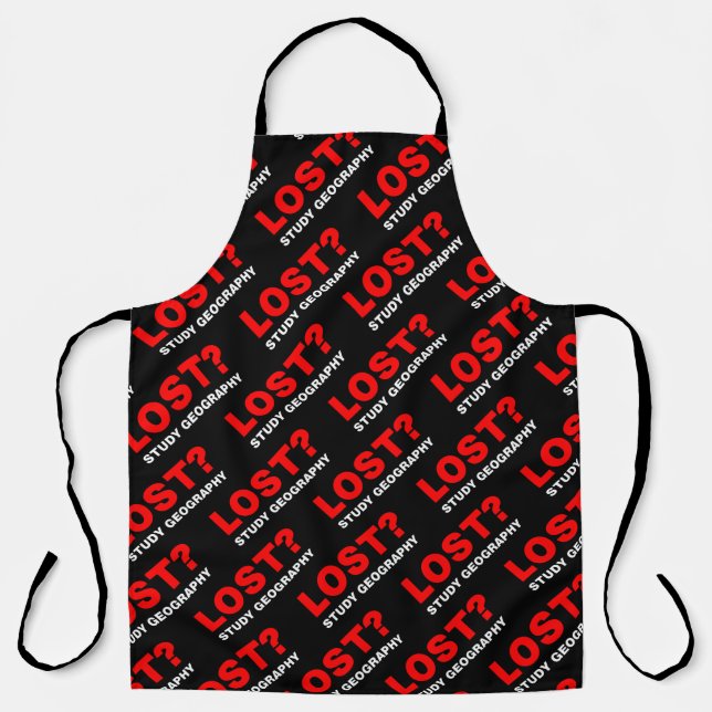 Lost? Study Geography Apron (Front)