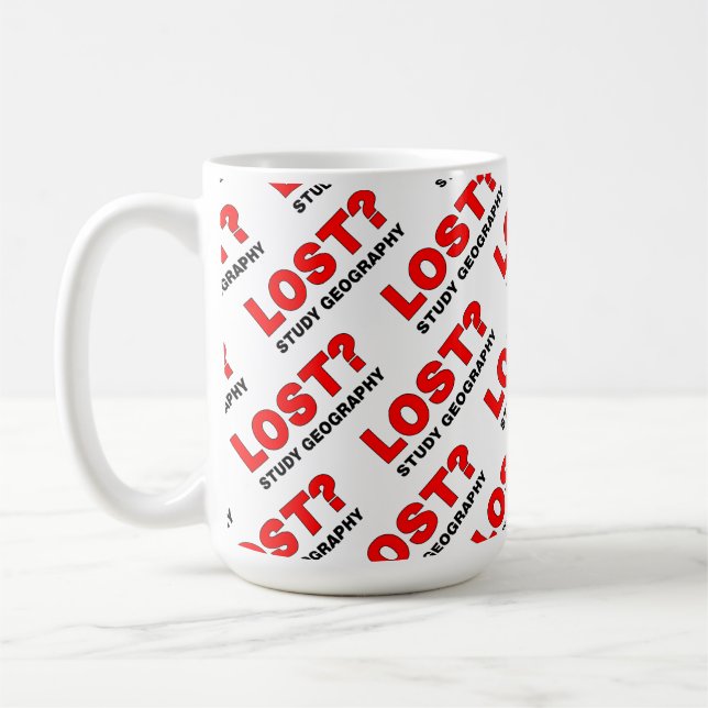 Lost? Study Geography Coffee Mug (Left)