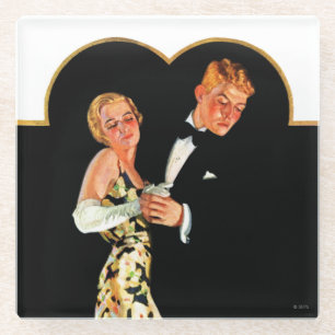 Lost Suspender Glass Coaster