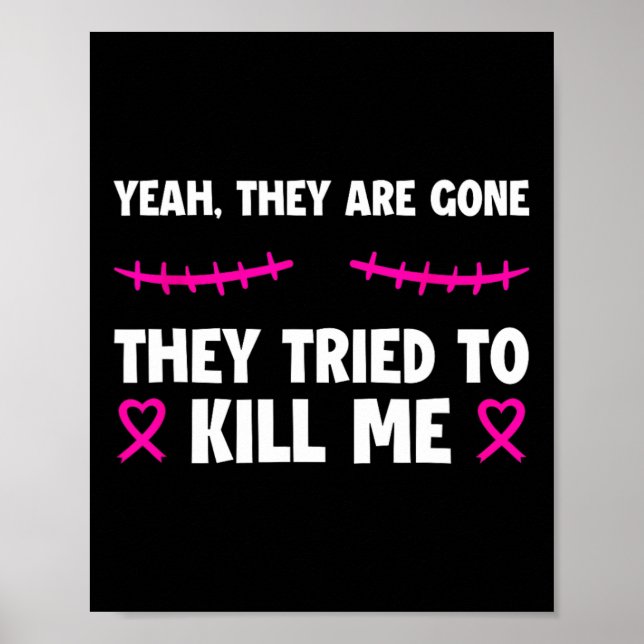Lost Them Kept My Life Breast Cancer Survivor Tee  Poster (Front)