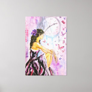 Lost Time - Watercolor Painting Canvas Print