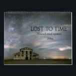 Lost to Time Abandoned Spaces Calendar<br><div class="desc">Collection of abandoned and decayed spaces captured in haunting photography. Scenes include homes,  farms,  urban and industrial spaces all now lost to time. Current year text is editable.</div>