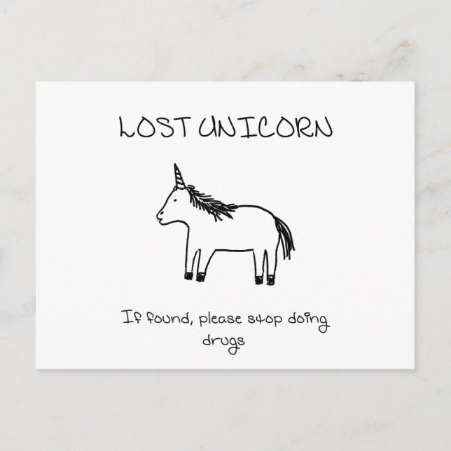 Lost Unicorn Postcard (Front)