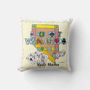Lost Wages Nevada Throw Pillow