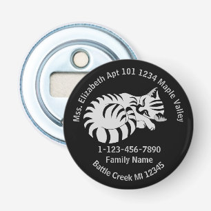 Lost White Tiger Kitten Family Home Address Bottl Bottle Opener