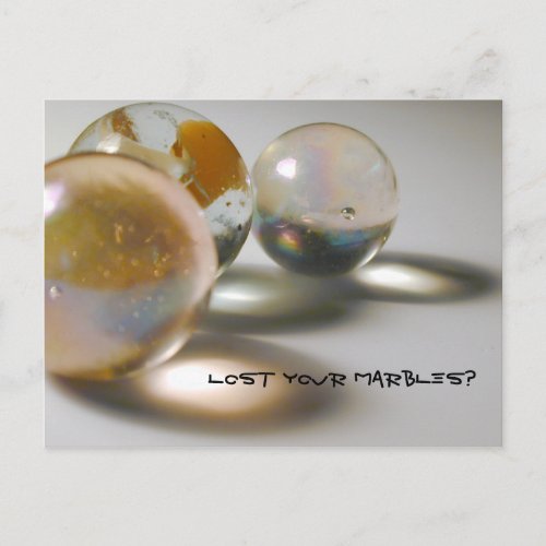 Lost Your Marbles Postcard