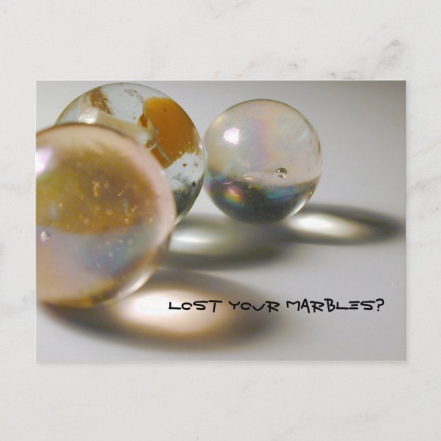 Lost Your Marbles? Postcard (Front)
