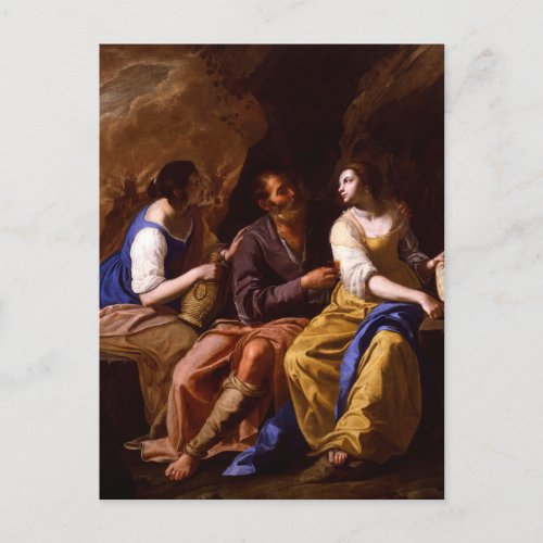 Lot and His Daughters by Artemisia Gentileschi Pos Postcard
