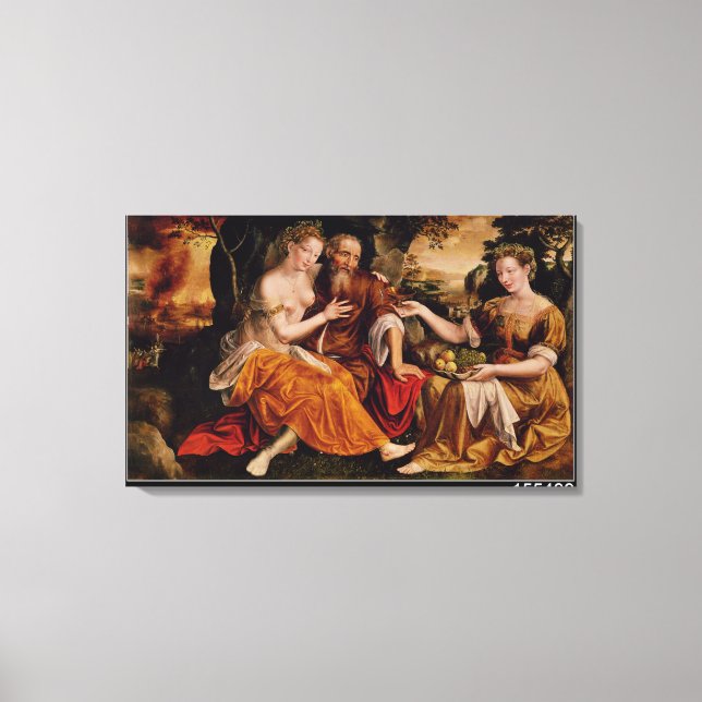 Lot and his Daughters, c.1565 Canvas Print (Front)