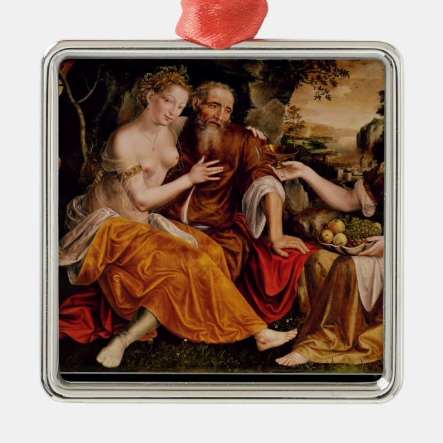 Lot and his Daughters, c.1565 Metal Ornament (Front)
