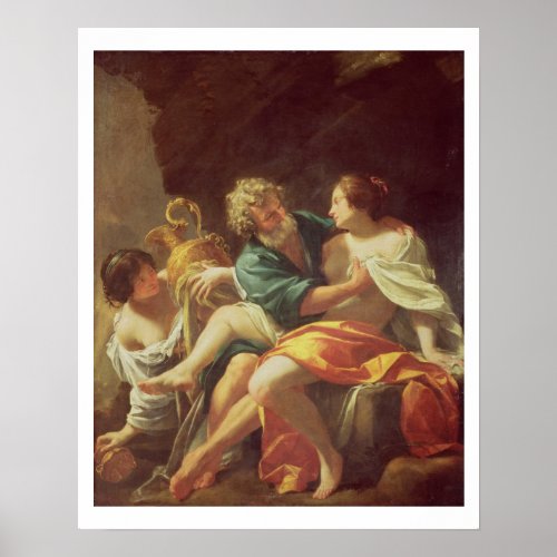 Lot and his Daughters c1630 oil on canvas Poster