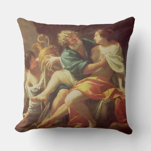 Lot and his Daughters c1630 oil on canvas Throw Pillow