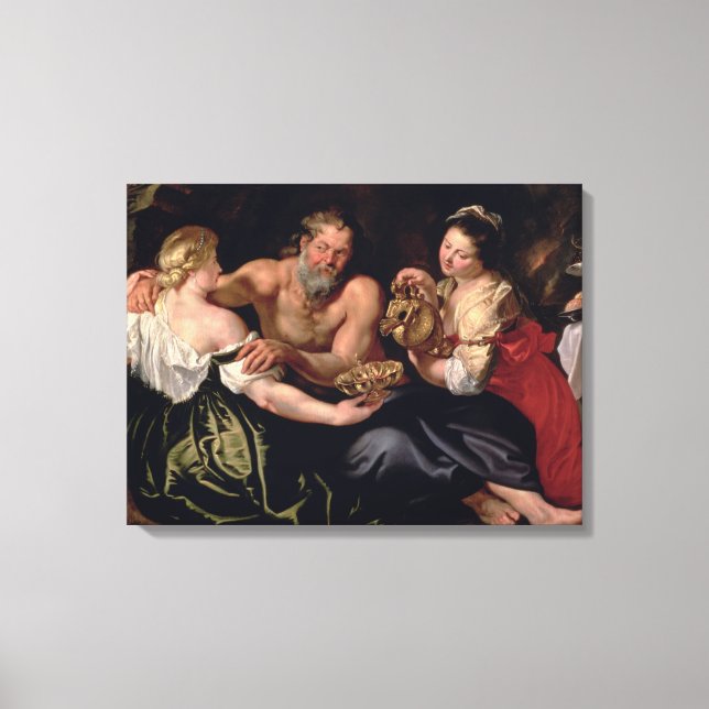 Lot and his daughters canvas print (Front)