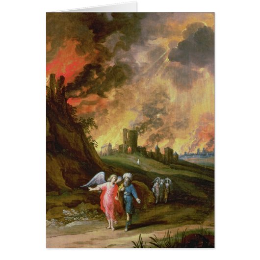 Lot and His Daughters Leaving Sodom Cards (Front)