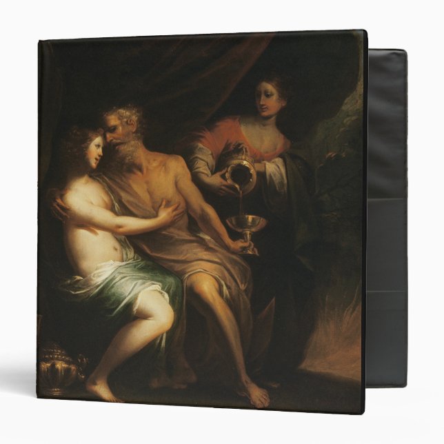 Lot and his Daughters (oil on canvas) 3 3 Ring Binder (Front/Inside)