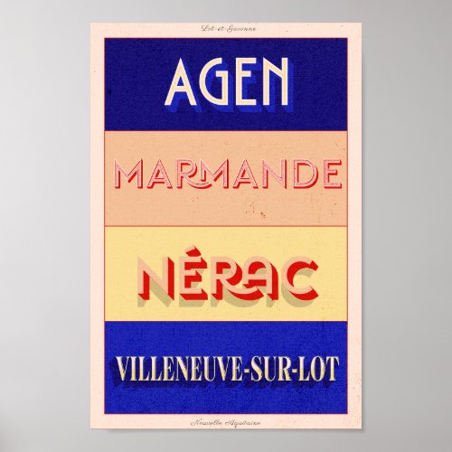Lot_et_Garonne Art Deco Poster Style Design