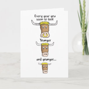 Lot of bull, humorous birthday card