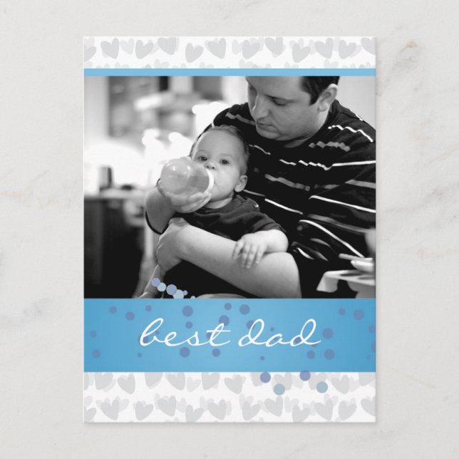 lot of hearts for best dad ever postcard (Front)