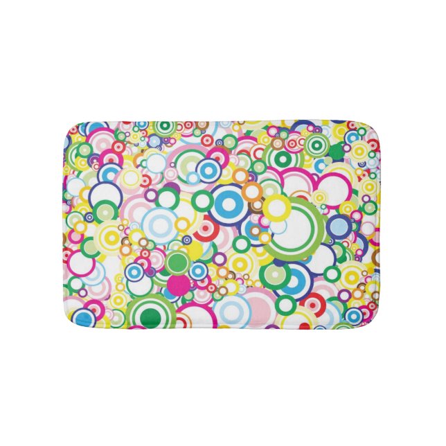 Lot of vivid circles bath mat (Front)