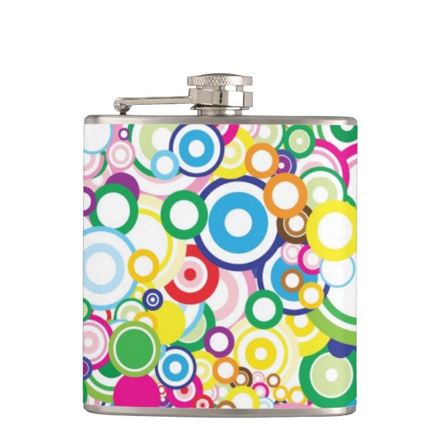 Lot of vivid circles flask (Front)